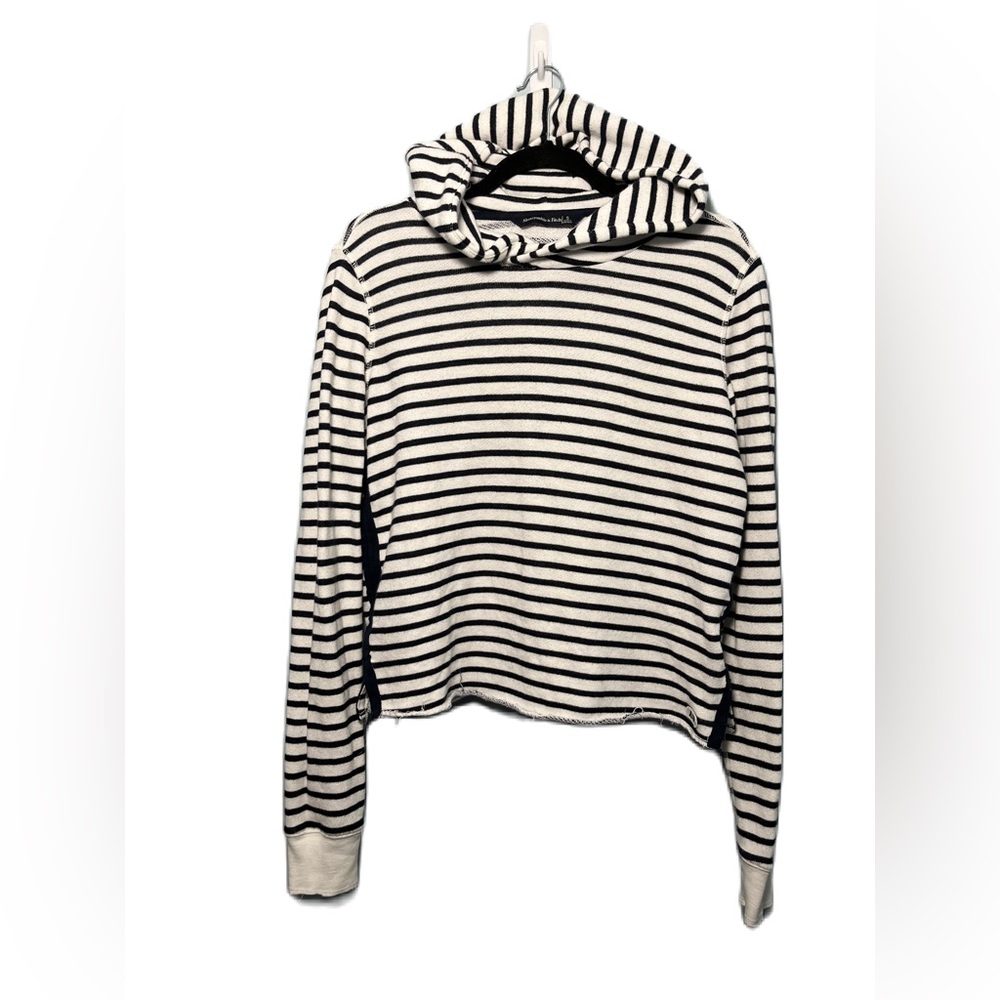 • Abercrombie & Fitch Hoodie Navy & White Striped